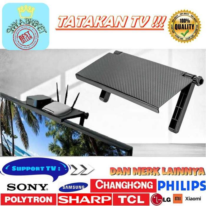Tatakan Tv Rak Tv/Monitor Pc Serbaguna Screen Top Shelf Tv/Pc Bracket Tv Breket Tv Braket Tv