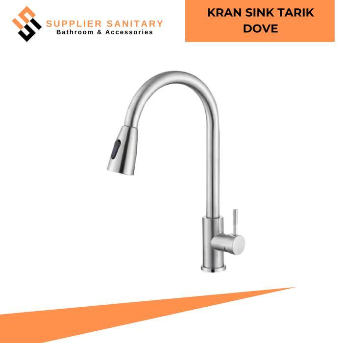 Onda Waterpro Sanitary - Kran Sink/ Kran Bak Cuci Piring Model Tarik Air Hitam