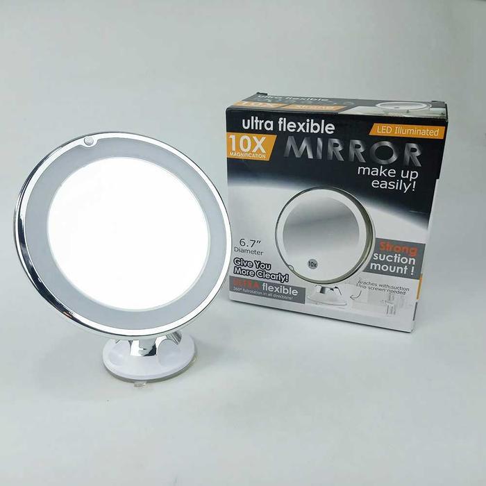 Led Make Up Mirror Cermin Lampu Kaca Pembesar 10X