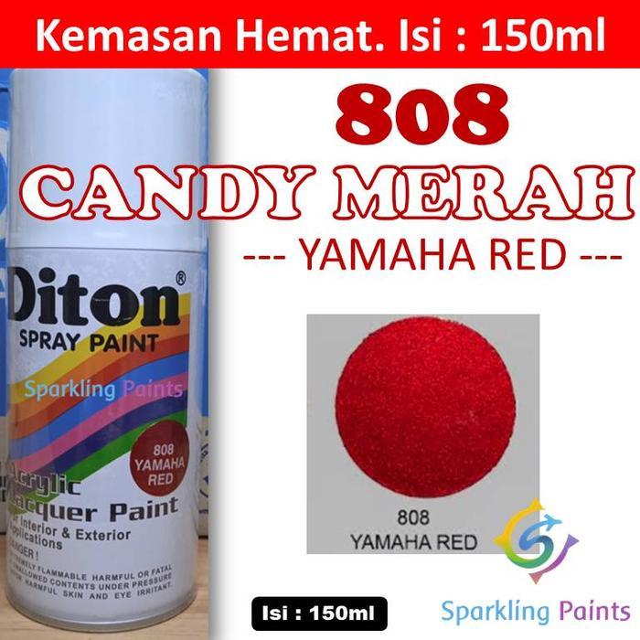 Pilox Diton Motor Yamaha Red 808 150Ml Ekonomi Ekonomis Hemat Kaleng Kecil Cat Pilok Merah Candy