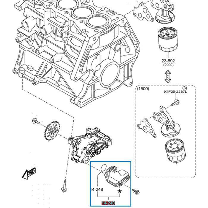 Filter Pompa Oli Mazda 2 3 CX3 1500cc Skyactiv Oil Strainer