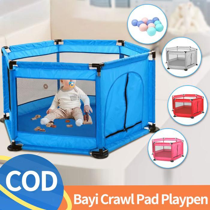 Kolam Mandi Bola Keranjang Pagar Mandi Bola Anak Basket Segi Enam