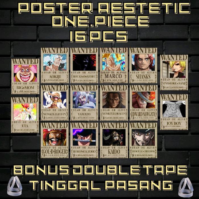 Poster Dinding Akatsuki isi 16 pcs. Bonus Double Tape.