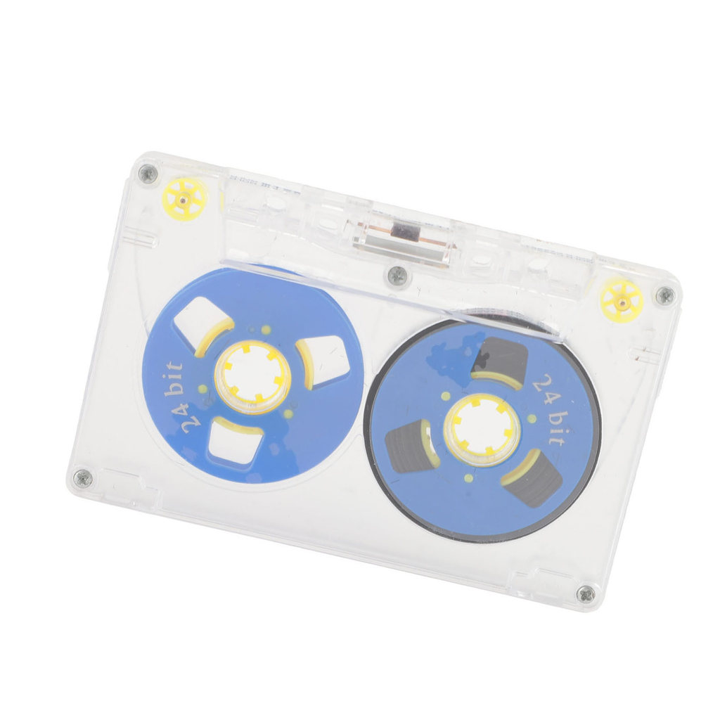 Audible Cassette Tape with Transparent Case 60 Minute Capacity Blank Cassette for Music Voice