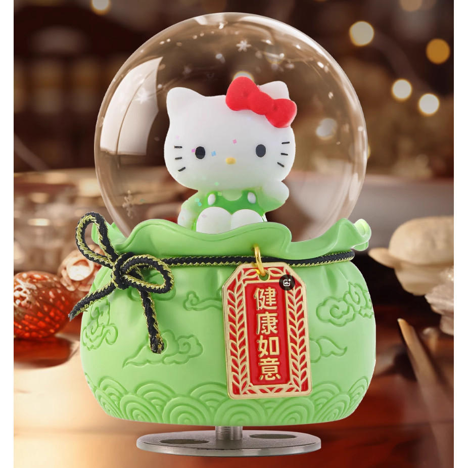 Crystal Ball Music Box Cartoon Sanrio Hello Kitty Rotating Music Girls Birthady Gifts Music Box Home