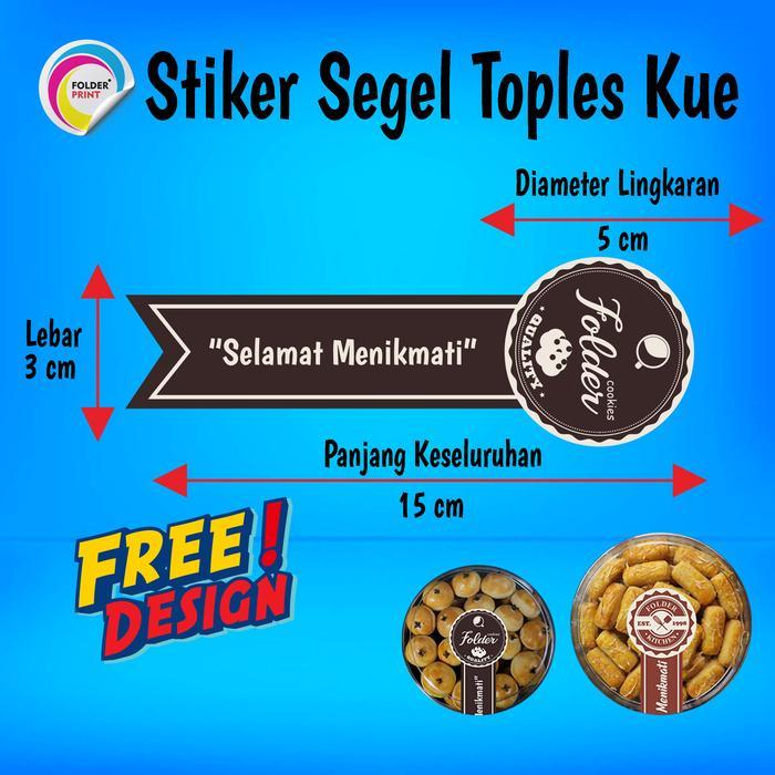 Cetak Stiker Kue Kering Label Segel Toples Custom