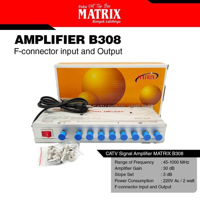 Booster Matrix Catv Signal Amplifier Model B-308 8 Way