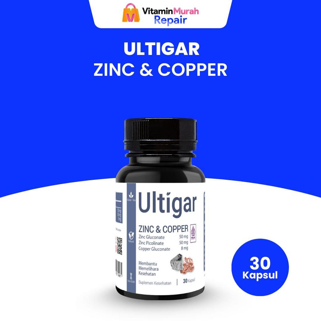 ULTIGAR ZINC & COPPER ISI 30 & 100 KAPSUL - SUPLEMEN KESEHATAN