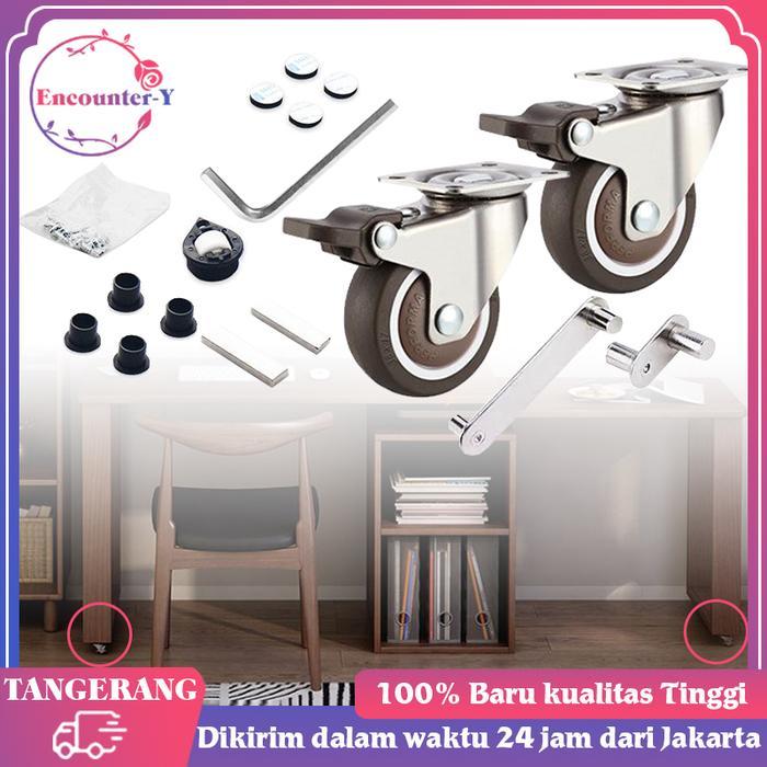 Engsel Meja Putar + Roda Set 180Derajat Engsel Meja Lipat Swivel Tarik