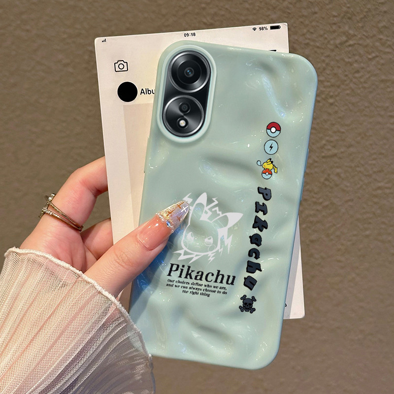 Casing Hp Untuk OPPO A58 4G Case Casing HP Softcase Silikon ponsel Anti-sidik jari Pola meteorit jat