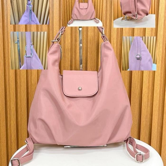 Hody Bag - Nasta Bag - Qya - Tas Wanita Totepack 2In1 Bag Totebag & Back Pack Bahan Nilon Anti Air