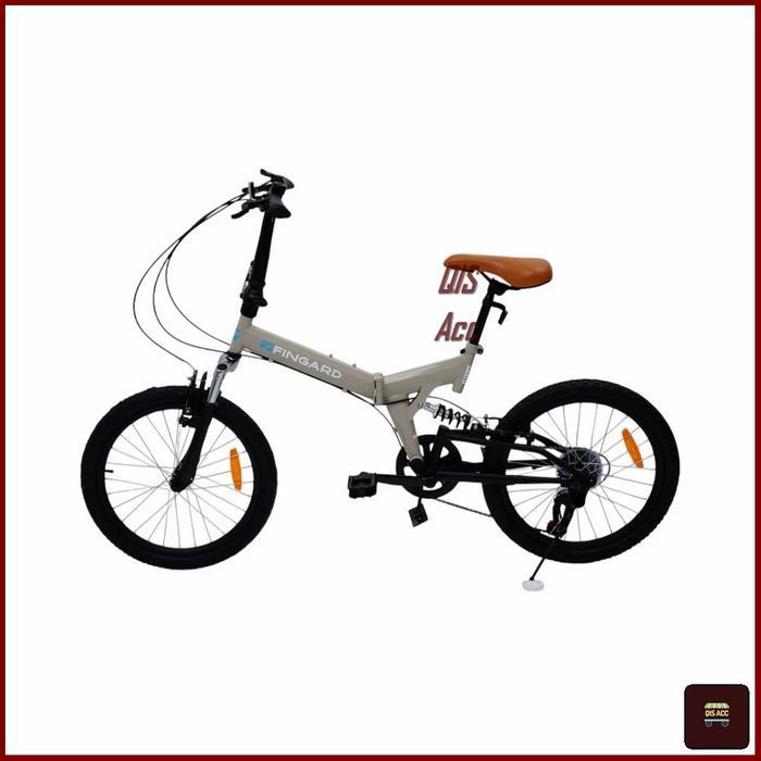 FINGARD Trent Sepeda Lipat Suspension 20 Inch 7-Speed TZ5007RA - Sand Gratis Ongkir