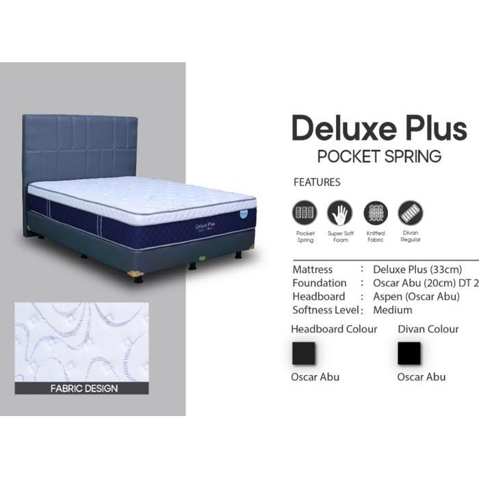 Springbed central deluxe plus pocket spring 200x180