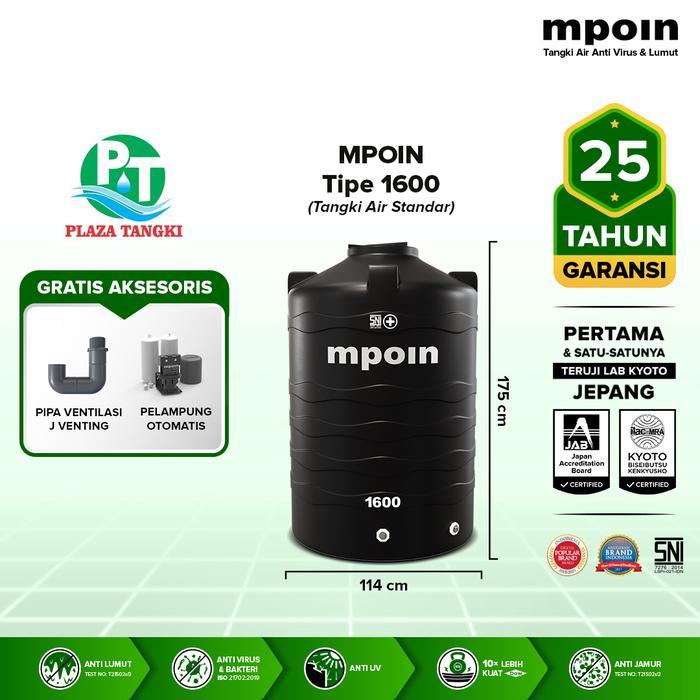 Tangki Air MPOIN PLUS 1600 Liter WAVE , Toren Air , Tandon Air
