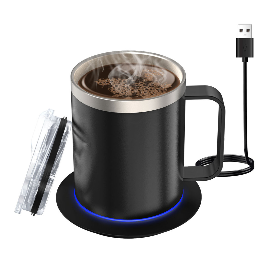 Self-Heating Coffee Mug - 12oz USB Electric Heated Mug Heat 131-149 Smart Warming Travel Mug Double