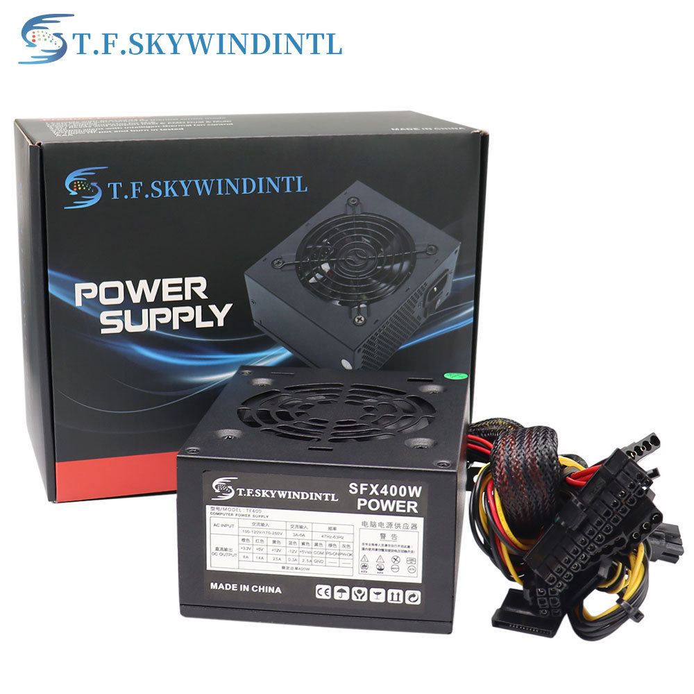 400W SFX PC Power Supply 400W PC Desktop Gaming Power Supply SFX400 Small PSU 110V 220V Suitable for