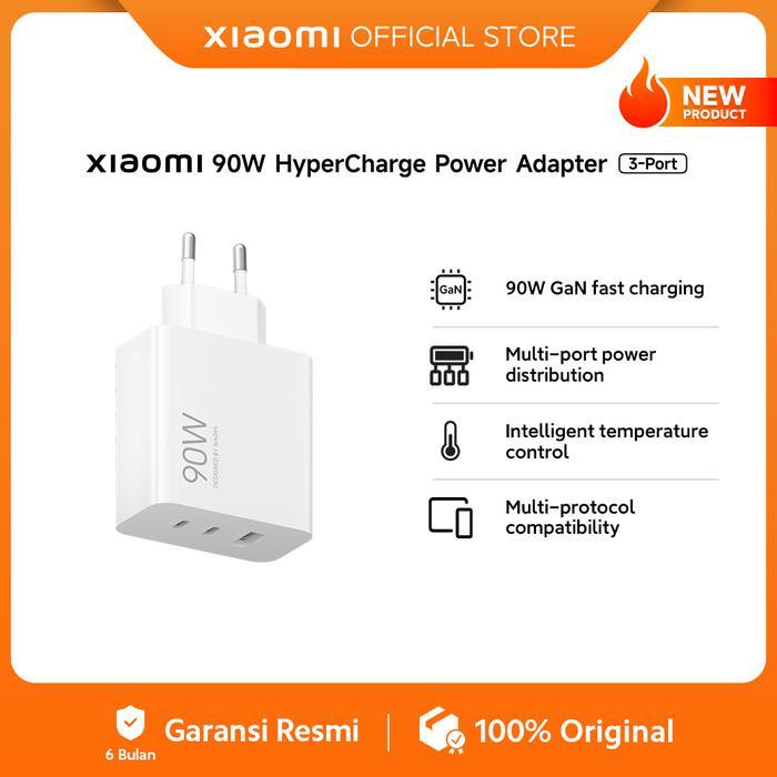 Xiaomi 90W Hypercharge Power Adapter (3 Port) 90W GaN fast charging Multi-port power distribution