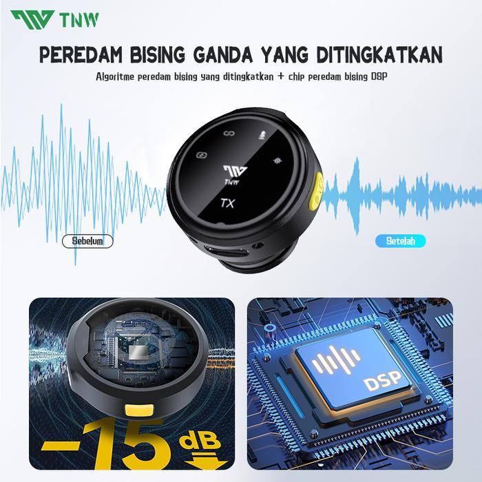 Premium Tnw A30 Wireless Clip On Mic Microphone Dual Mikrofon Wireless Mikrofon Hp Lavalier