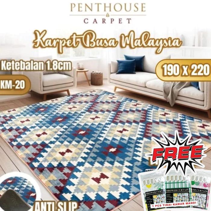 PENTHOUSE Karpet Busa Malaysia 190x220 Karpet Halus Lembut Tebal, Karpet Malaysia