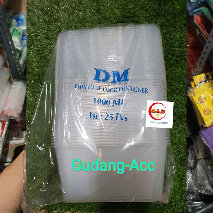 THINWALL 1000 ML FOOD CONTAINER BOX TEMPAT KOTAK MAKAN PLASTIK 1000ML