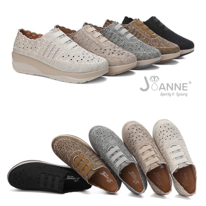 Donatello - Wedges High Heels Shoes Black Wanita Cantik Elegan Jn2333