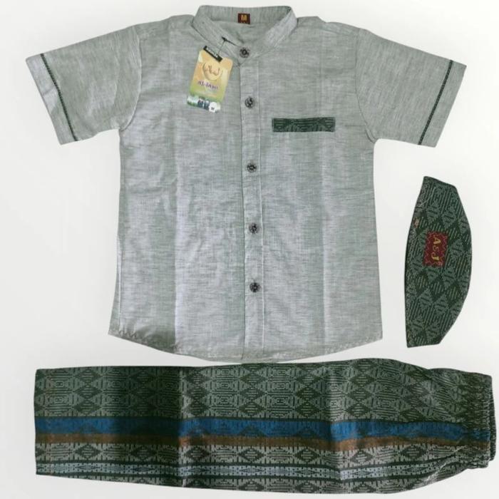 TERLENGKAP SETELAN BAJU KOKO SARKOCI ANAK (SARUNG KOKO PECI) BY: A&J