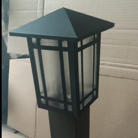 Lampu tiang taman tinggi full 50cm-Lampu hias plus tiang taman