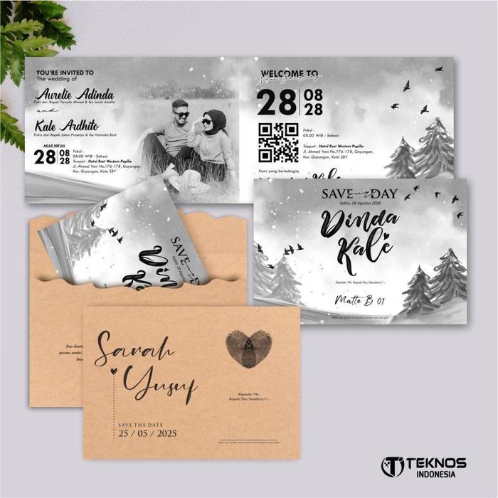 JTTOP" (50PCS) UNDANGAN PERNIKAHAN AMPLOP AESTHETIC - UNDANGAN NIKAH AMPLOP DOFF MATTE