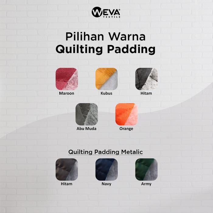 "New" Kain Quilting Padding Furing 2 oz Bahan Kain Dalaman dan Luaran Jaket