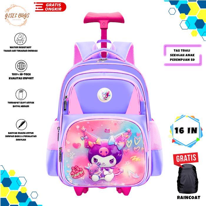 Trolley Anak Sekolah Sd Tas Koper Perempuan Anak Sd Gambar Lucu Import