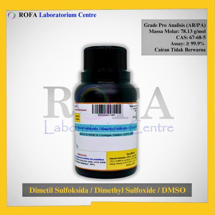 DMSO / DIMETIL SULFOKSIDA / DIMETHYL SULFOXIDE / (CH3)3SO 99.9% PRO ANALISIS ECERAN 10 - 100 ML