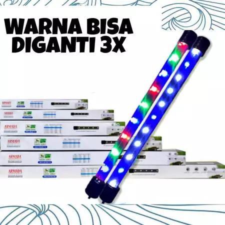 lampu aquarium 3 mode ganti warna armada M 3X