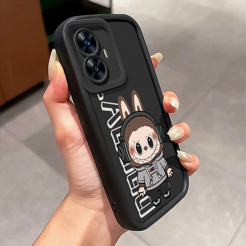 Casing Hp untuk Realme C55 Narzo N55 Case Softcase Kesing Boneka pria trendi musik Cesing Half Pack 