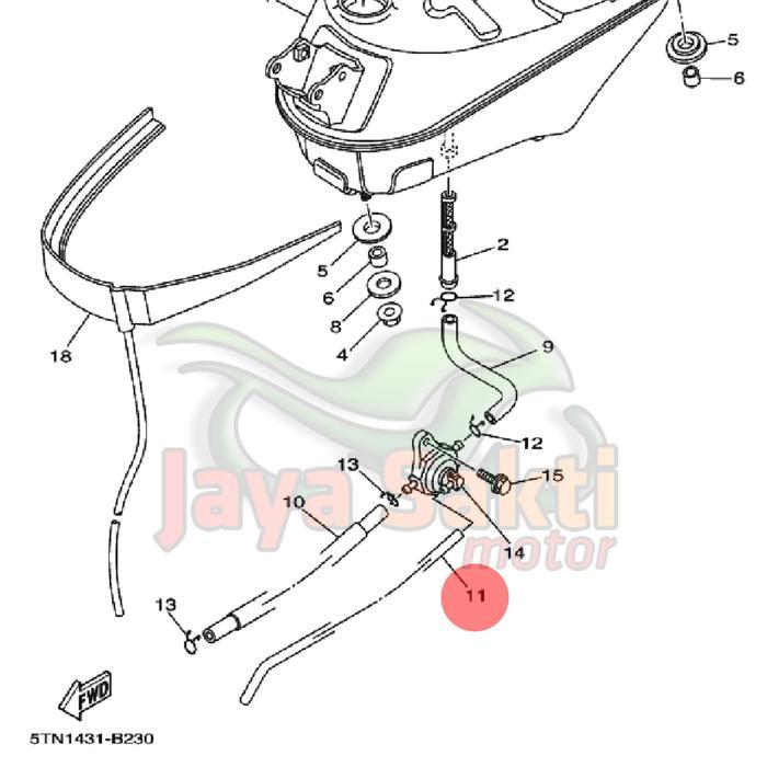 Selang Vacum Bensin Jupiter Z 5Tf-F4313-00 Asli Yamaha Ygp