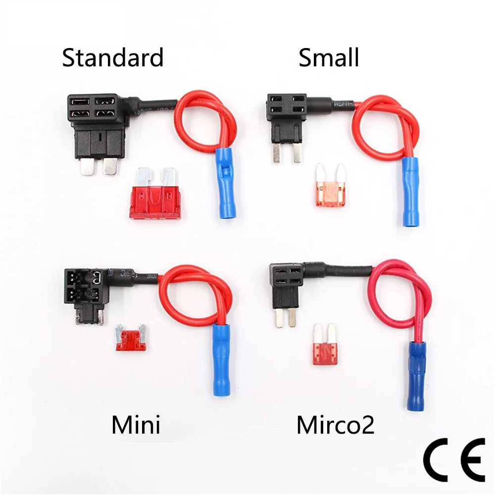 12V Fuse Holder Add-A-Circuit Tap Adapter Micro2 Small Standard Atm Apm Blade Auto Fuse With Holder