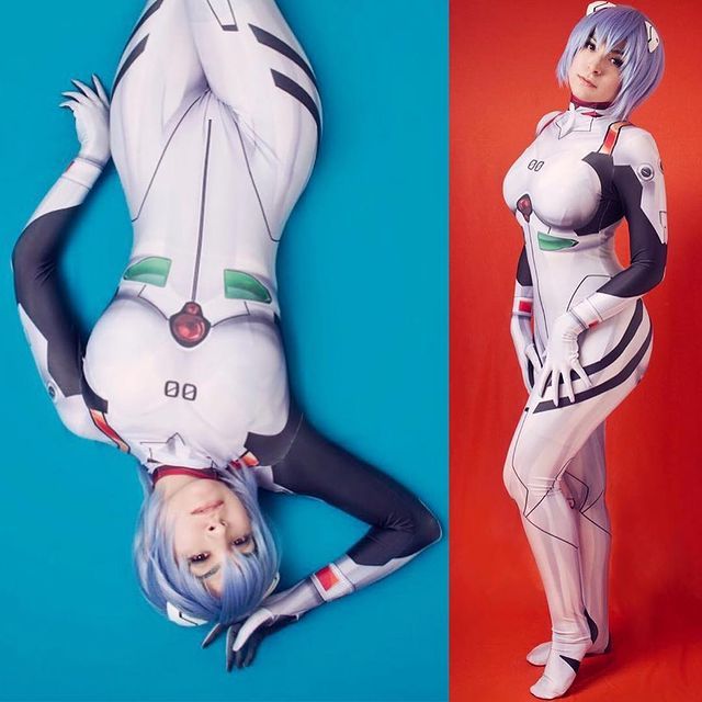 Halloween Anime Ayanami Rei Jumuits Cosplay Costume Uni Zentai Catsuit Bodysuit