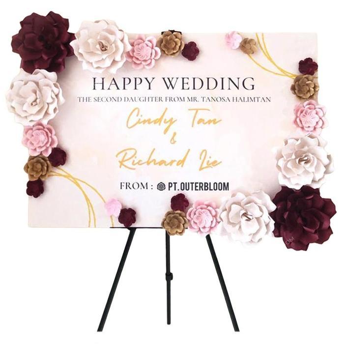 Papan Bunga Kertas - Cordelia Paper Flower Board