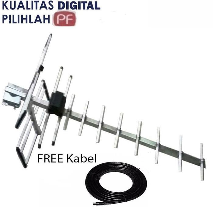 PF Antena TV Digital Antena Luar Outdoor HD-18 HD18 HD 18 FREE KABEL