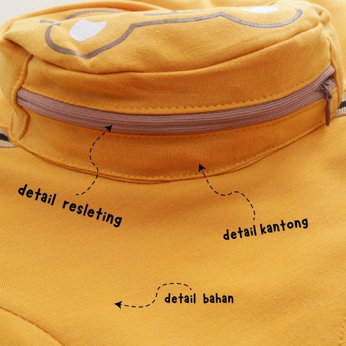 Migli.Id Setelan Baju Anak Laki-Laki Dan Perempuan One Set Kantong Macan Untuk Bayi Dan Anak Umur