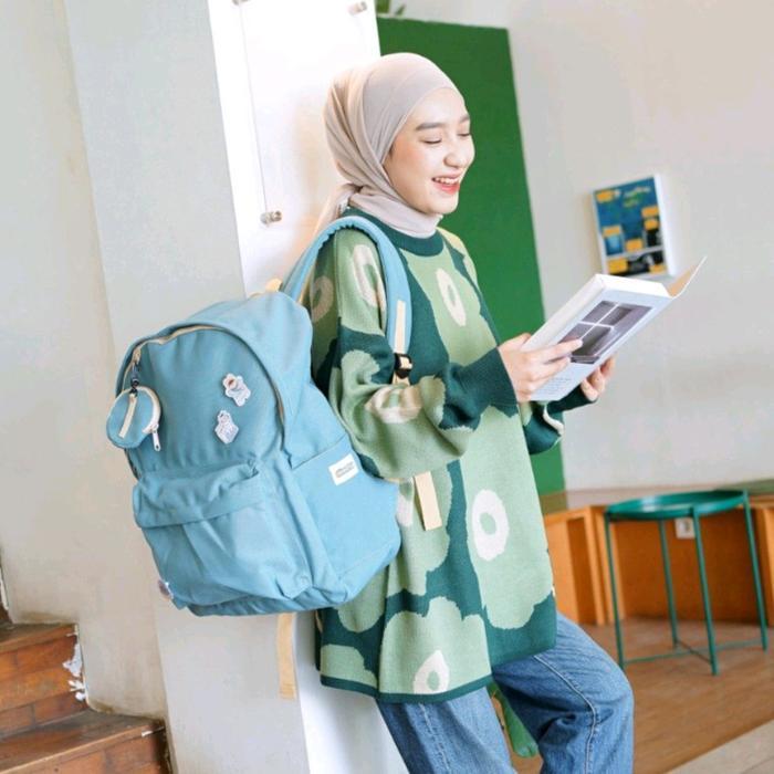 JTTOP" HIMEKU BOMBIM BACKPACK - RANSEL BESAR MUAT BANYAK - TAS SEKOLAH - RANSEL KANVAS PRIA WANITA