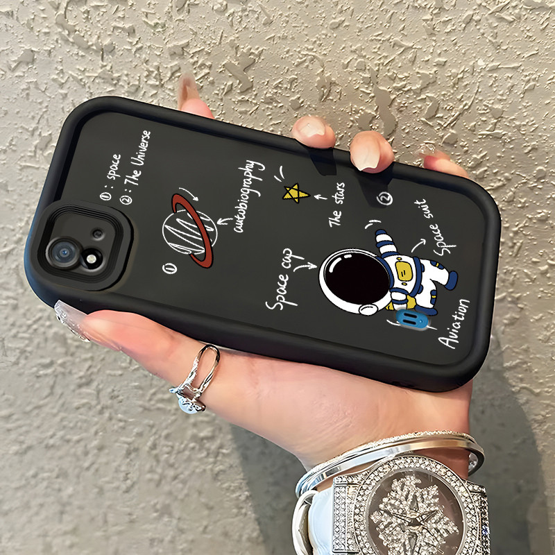 Casing Hp untuk Realme C20 C20A C11 2021 C11 2020 Case Astronot menyenangkan pelindung Kesing siliko