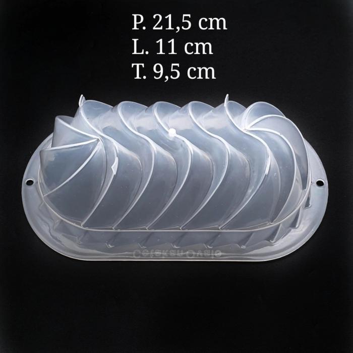 Cetakan puding plastik ovale