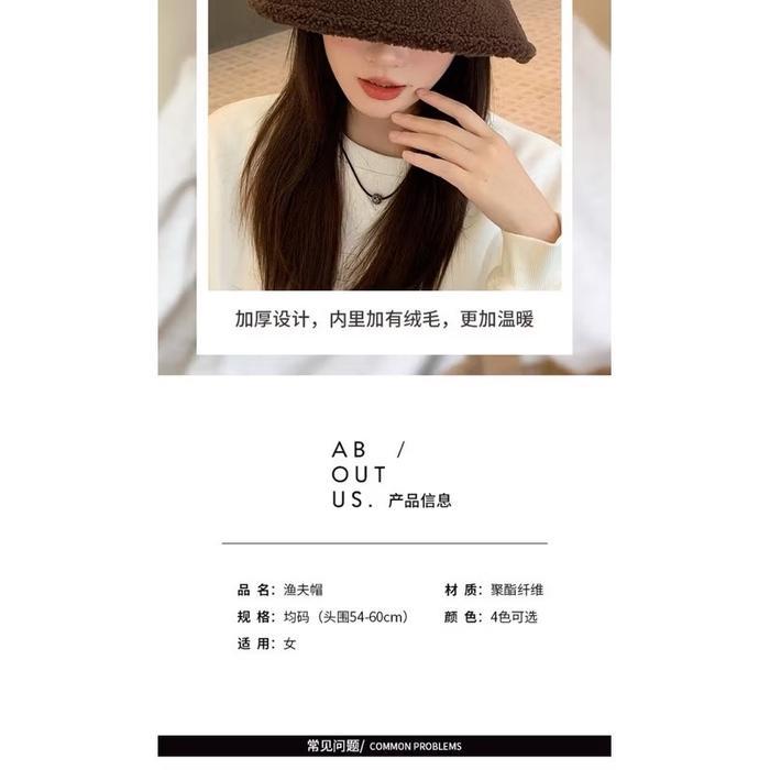 (COD) Topi Fashion Topi Winter Topi Style Korea Wanita Outfit