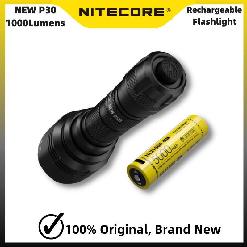 NITECORE NEW P30 Flashlight CREE XP-L HI V3 LED 1000Lumen 8 Working Mode Torch Outdoor Rescue Light 