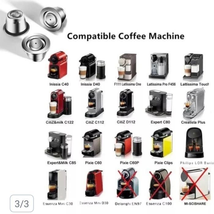 REUSABLE COFFEE CAPSULE STAINLESS STEEL FOR NESPRESSO - MESIN