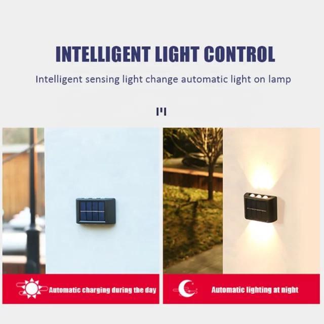 Lampu Outdoor Tenaga Surya-Lampu Dinding Tenaga Surya-Tahan Air Ada Sensor Cahaya Solar