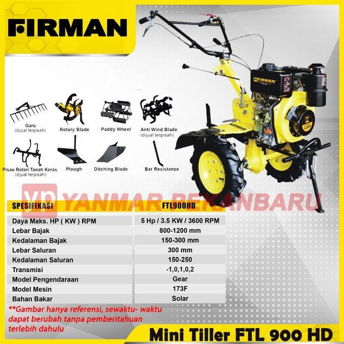 MESIN TRAKTOR MINI FIRMAN Tiller FTL 900 HD + RIDGER
