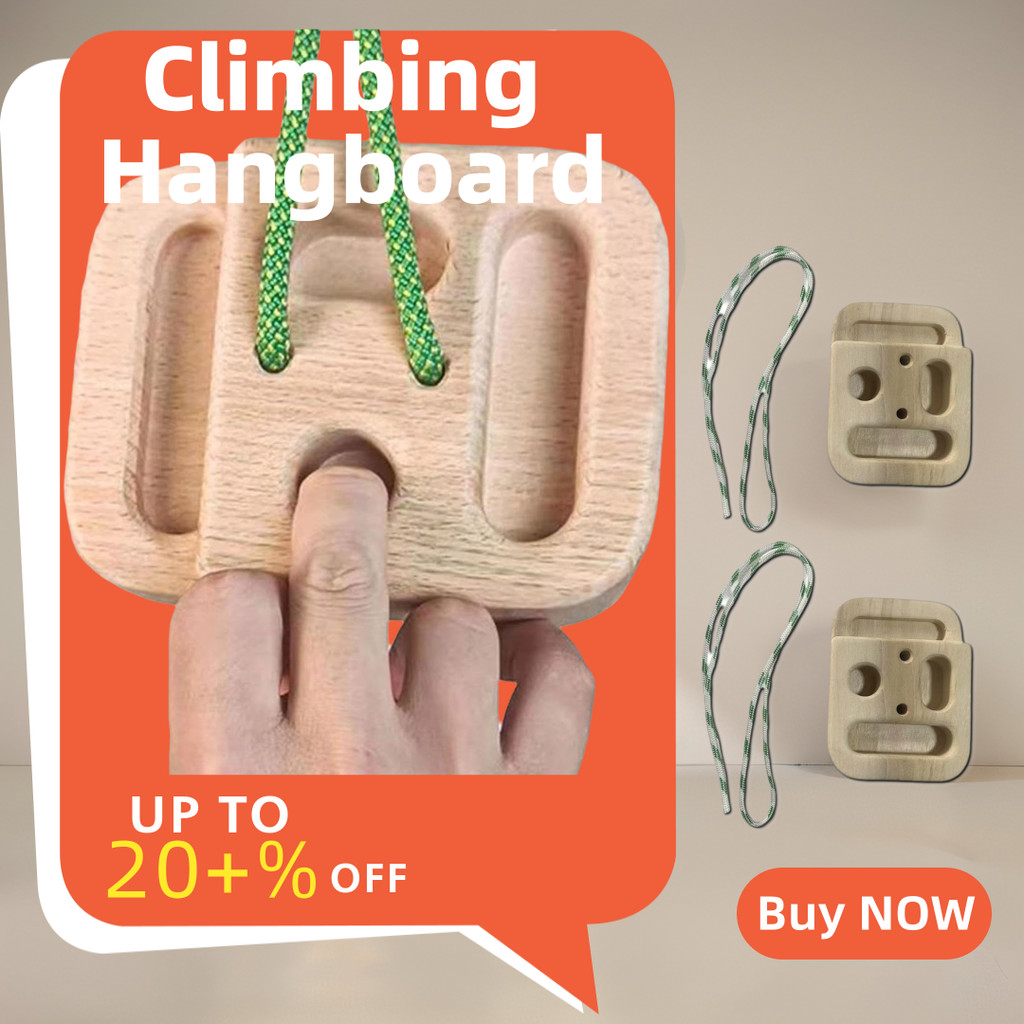 Climbing Hangboard with Rope Building Core Climbing Training Board, Climbing Holds for Doorway Door