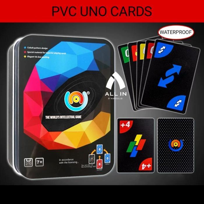 Kartu Uno Plastik Anti Air / Pvc Waterproof Uno Card Game