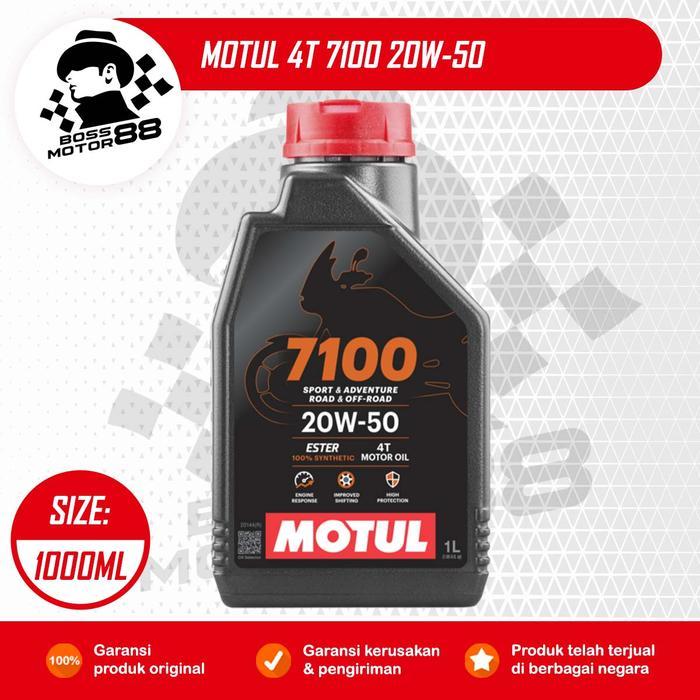 Motul 4T 7100 5W40 10W40 10W50 10W60 20W50 1L Oli Mesin Motor Ester 100% Synthetic 4Tak Original
